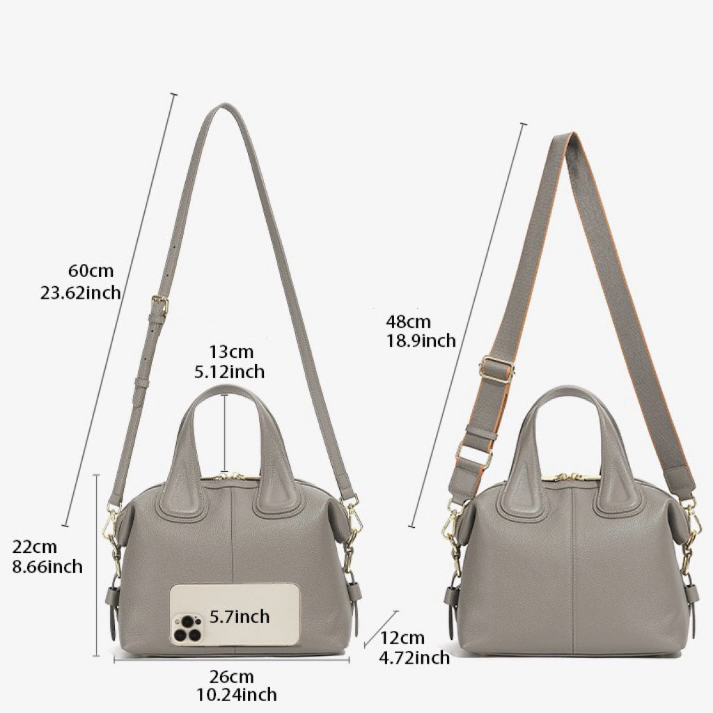 Women's Genuine Leather Soft Boston Shoulder Crossbody Bag