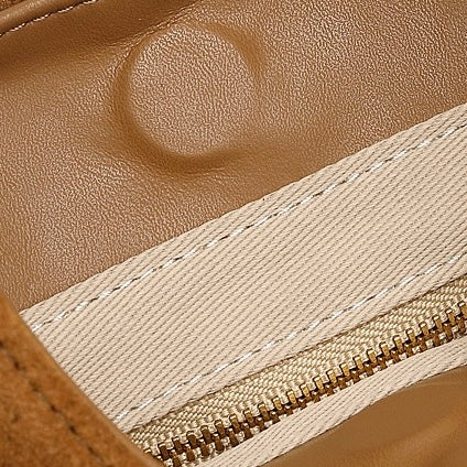 Women's Genuine Leather Suede Patchwork Hobo Shoulder Bag