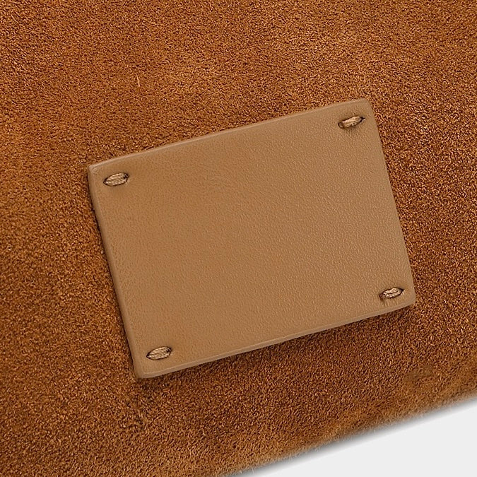 Women's Genuine Leather Suede Patchwork Hobo Shoulder Bag