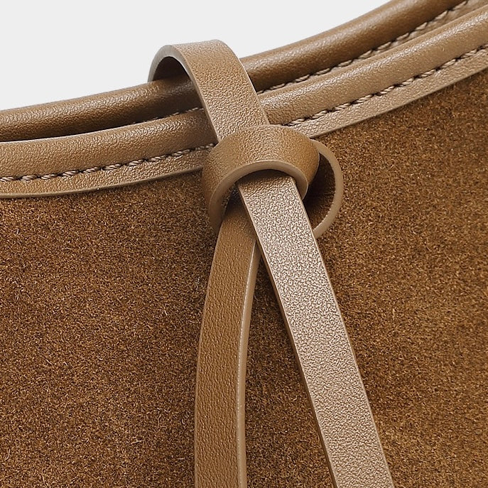 Women's Genuine Leather Matte Utility Shoulder Bag