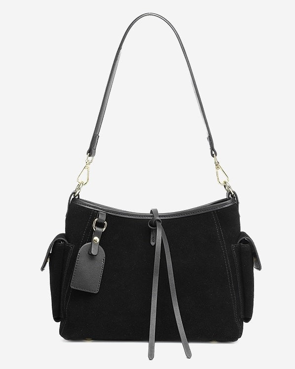 Women's Genuine Leather Matte Utility Shoulder Bag