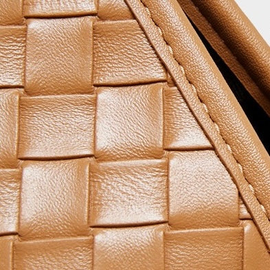 Women's Genuine Leather Woven Large Shoulder Tote Bag