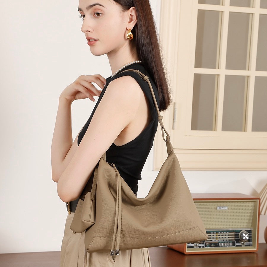 Women's Genuine Leather Large Capacity Commuter Tote Bag