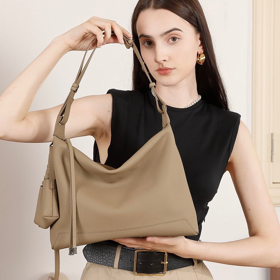 Women's Genuine Leather Large Capacity Commuter Tote Bag