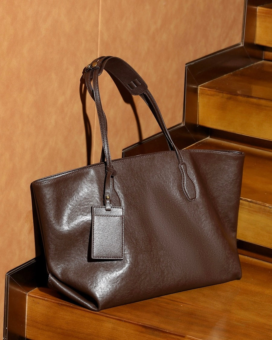 Women's Genuine Leather Extra Large Vintage Carryall Tote