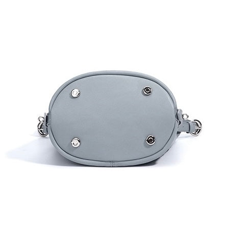 Women's Genuine Leather Soft Pleated Bucket Crossbody Bag