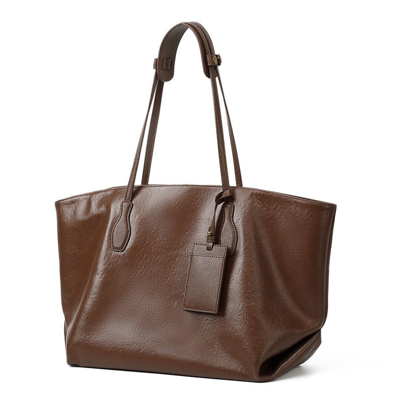 Women's Genuine Leather Extra Large Vintage Carryall Tote