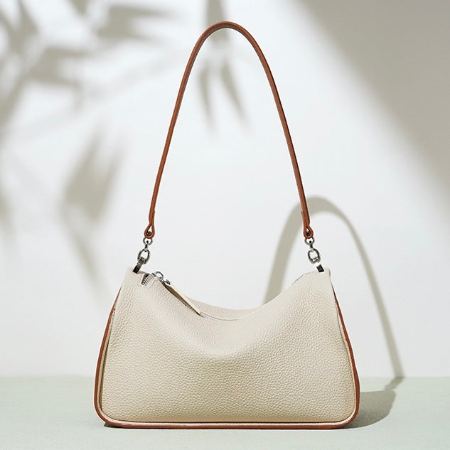 Women's Genuine Leather Minimalist Toast Crossbody Shoulder Bag