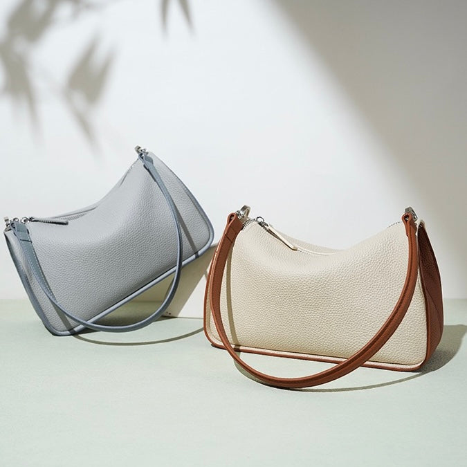 Women's Genuine Leather Minimalist Toast Crossbody Shoulder Bag