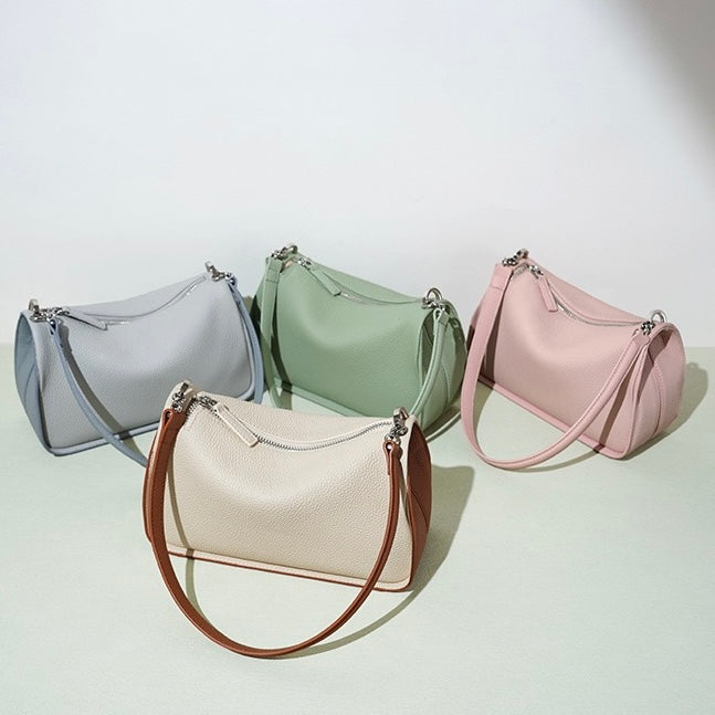 Women's Genuine Leather Minimalist Toast Crossbody Shoulder Bag