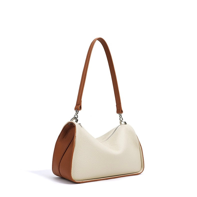 Women's Genuine Leather Minimalist Toast Crossbody Shoulder Bag