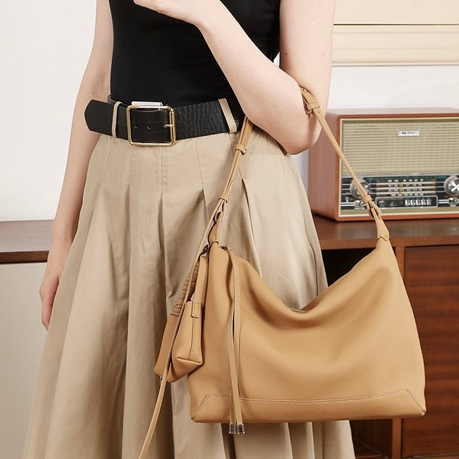 Women's Genuine Leather Large Capacity Commuter Tote Bag