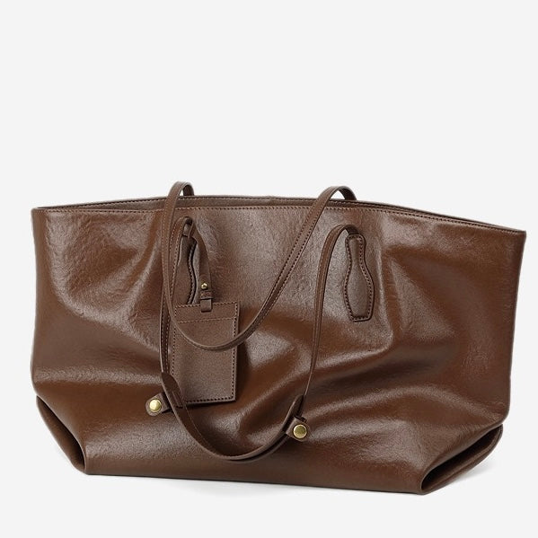 Women's Genuine Leather Extra Large Vintage Carryall Tote