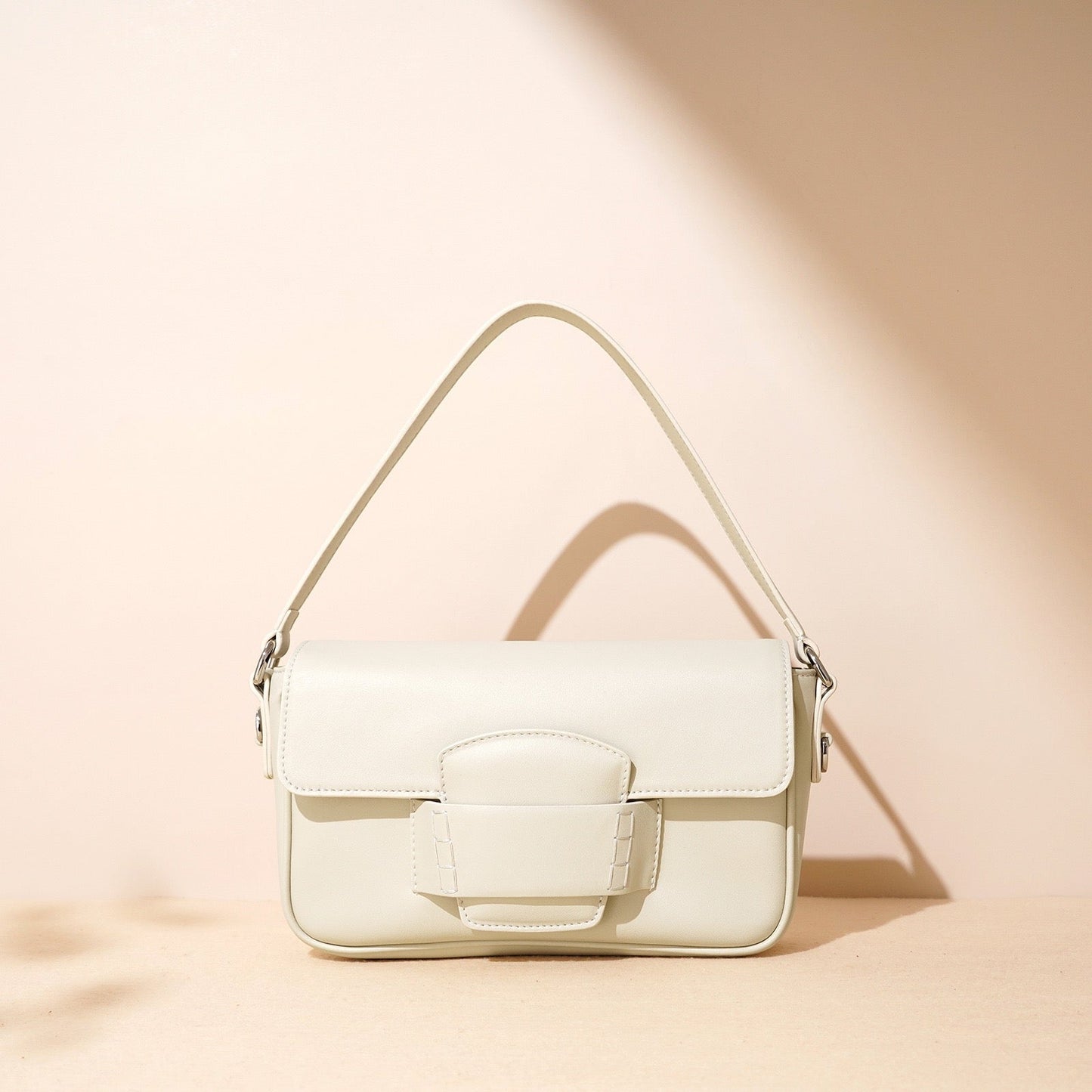 Women's Genuine Leather Small Square Flap Crossbody Bag