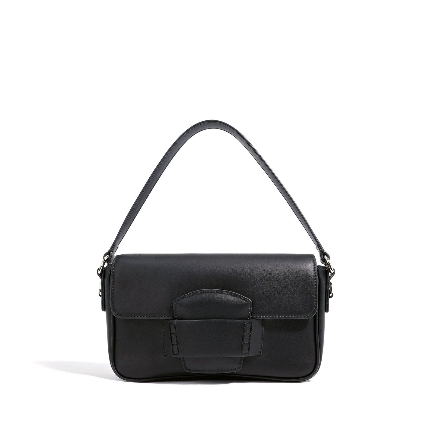 Women's Genuine Leather Small Square Flap Crossbody Bag