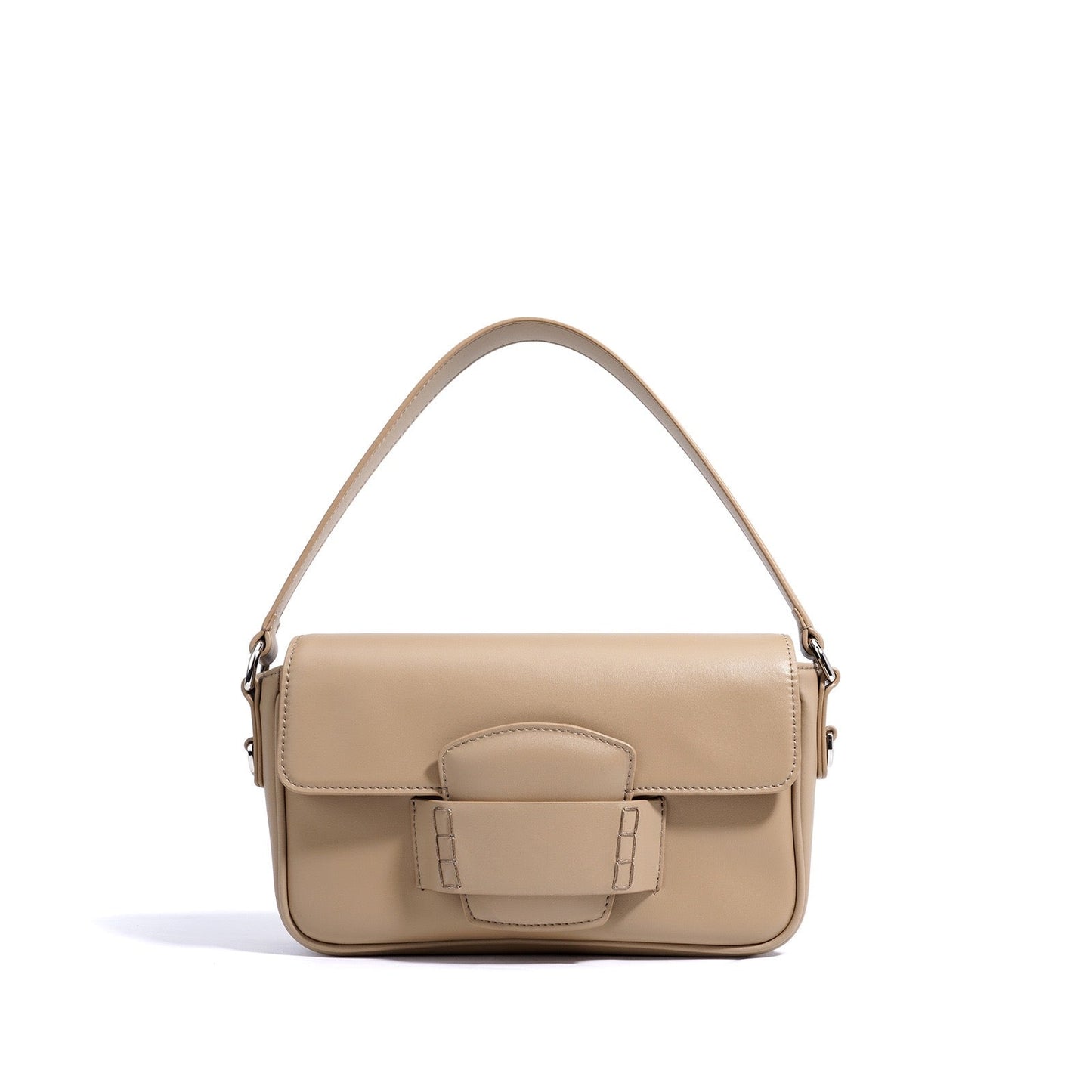 Women's Genuine Leather Small Square Flap Crossbody Bag