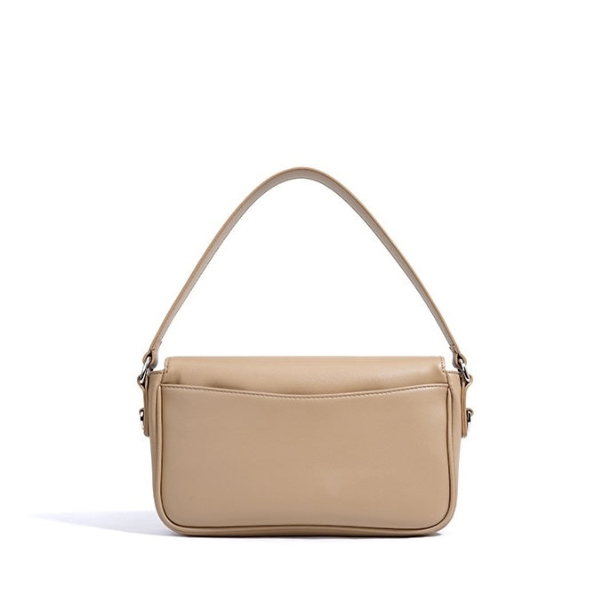 Women's Genuine Leather Small Square Flap Crossbody Bag