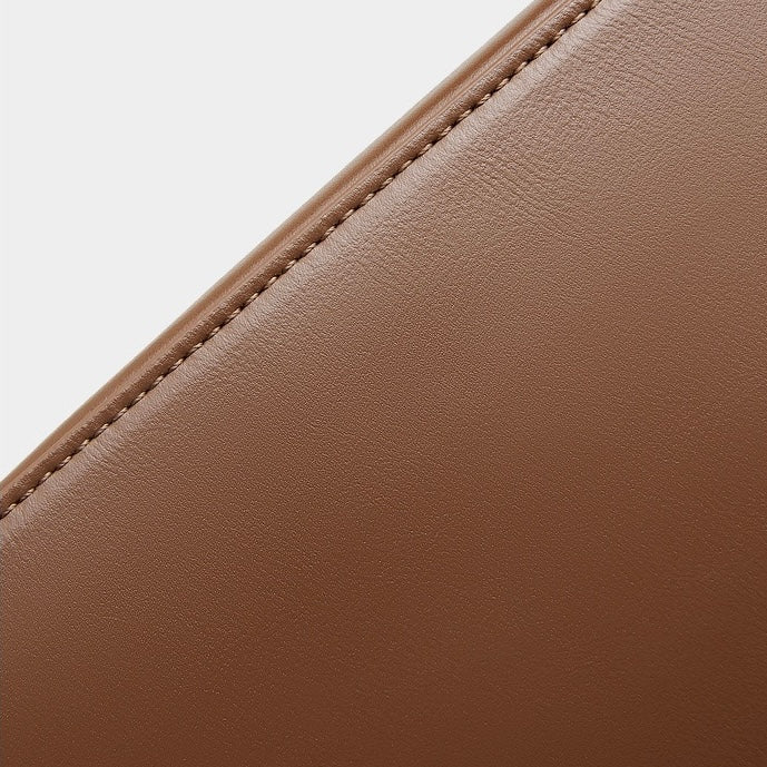 Women's Genuine Leather Flap Shoulder Tote with Dual Straps
