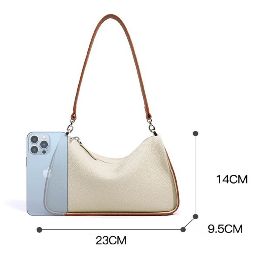 Women's Genuine Leather Minimalist Toast Crossbody Shoulder Bag