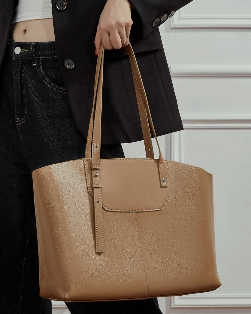 Women's Genuine Leather Large Everyday Shoulder Tote Bag