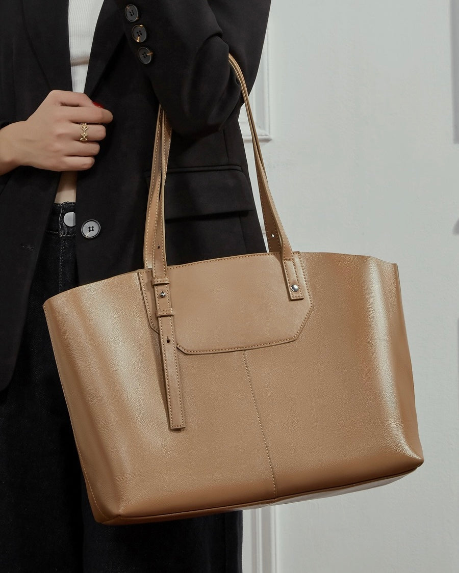 Women's Genuine Leather Large Everyday Shoulder Tote Bag