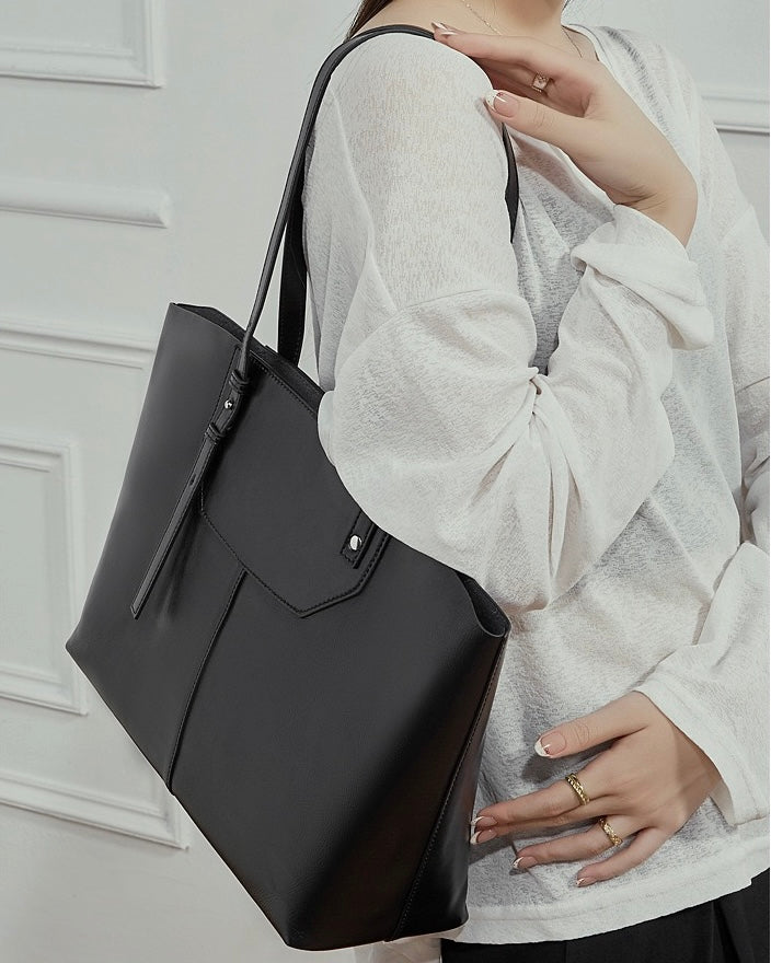 Women's Genuine Leather Large Everyday Shoulder Tote Bag