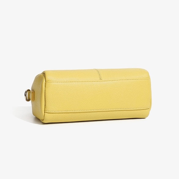 Women's Genuine Leather Soft Cylinder Clutch Bag