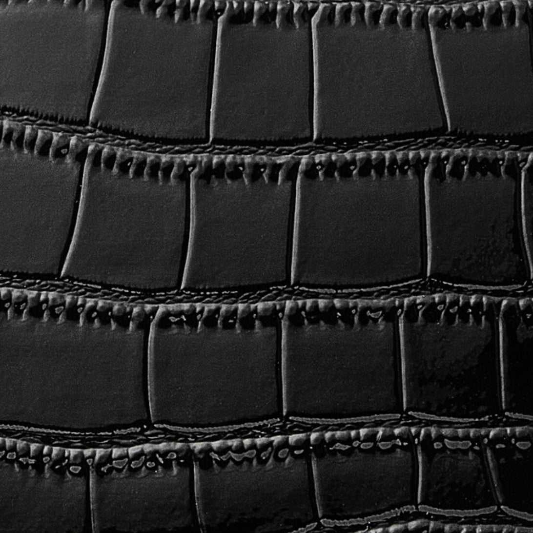 Women's Genuine Leather Croc Embossed Top Handle Crossbody Bag