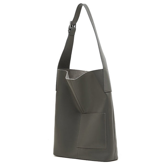 Leather Hobo Bag ¨C Minimalist Silhouette with Signature Pocket Detail