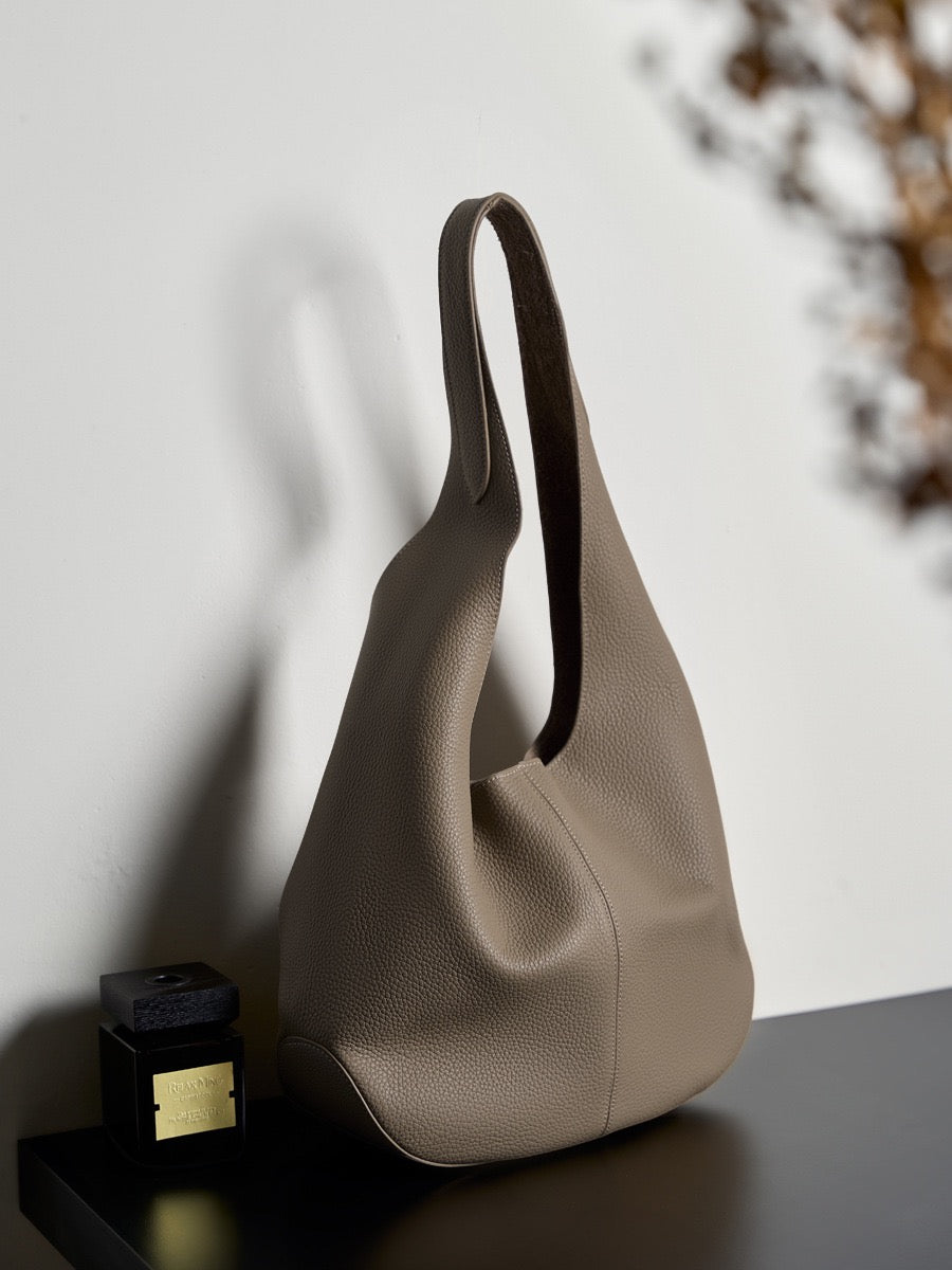Women's Genuine Leather Soft Hobo Shoulder Tote Bag