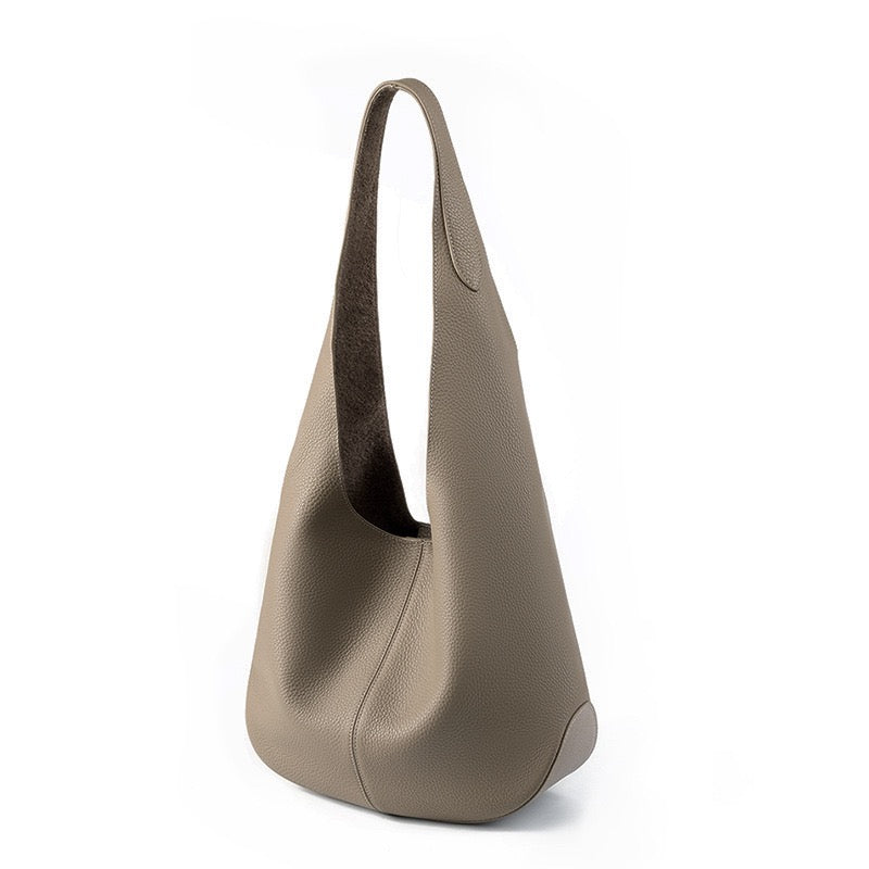 Women's Genuine Leather Soft Hobo Shoulder Tote Bag