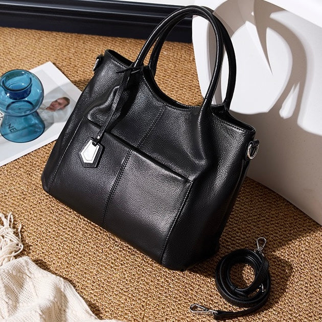 Women's Genuine Leather Large Capacity Tote Shoulder Bag