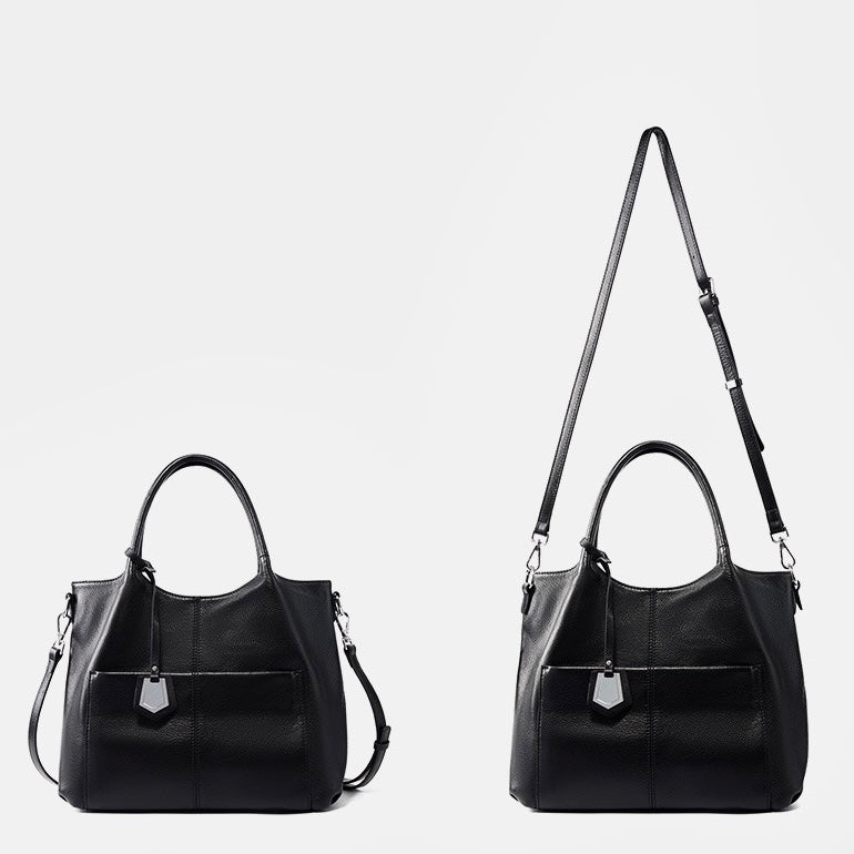 Women's Genuine Leather Large Capacity Tote Shoulder Bag