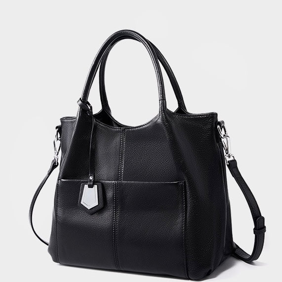 Women's Genuine Leather Large Capacity Tote Shoulder Bag
