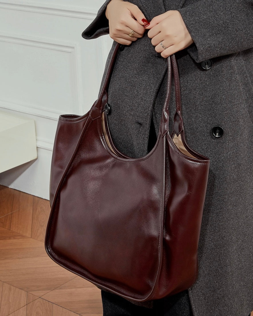 Women's Genuine Leather Extra Large Retro Tote Bag