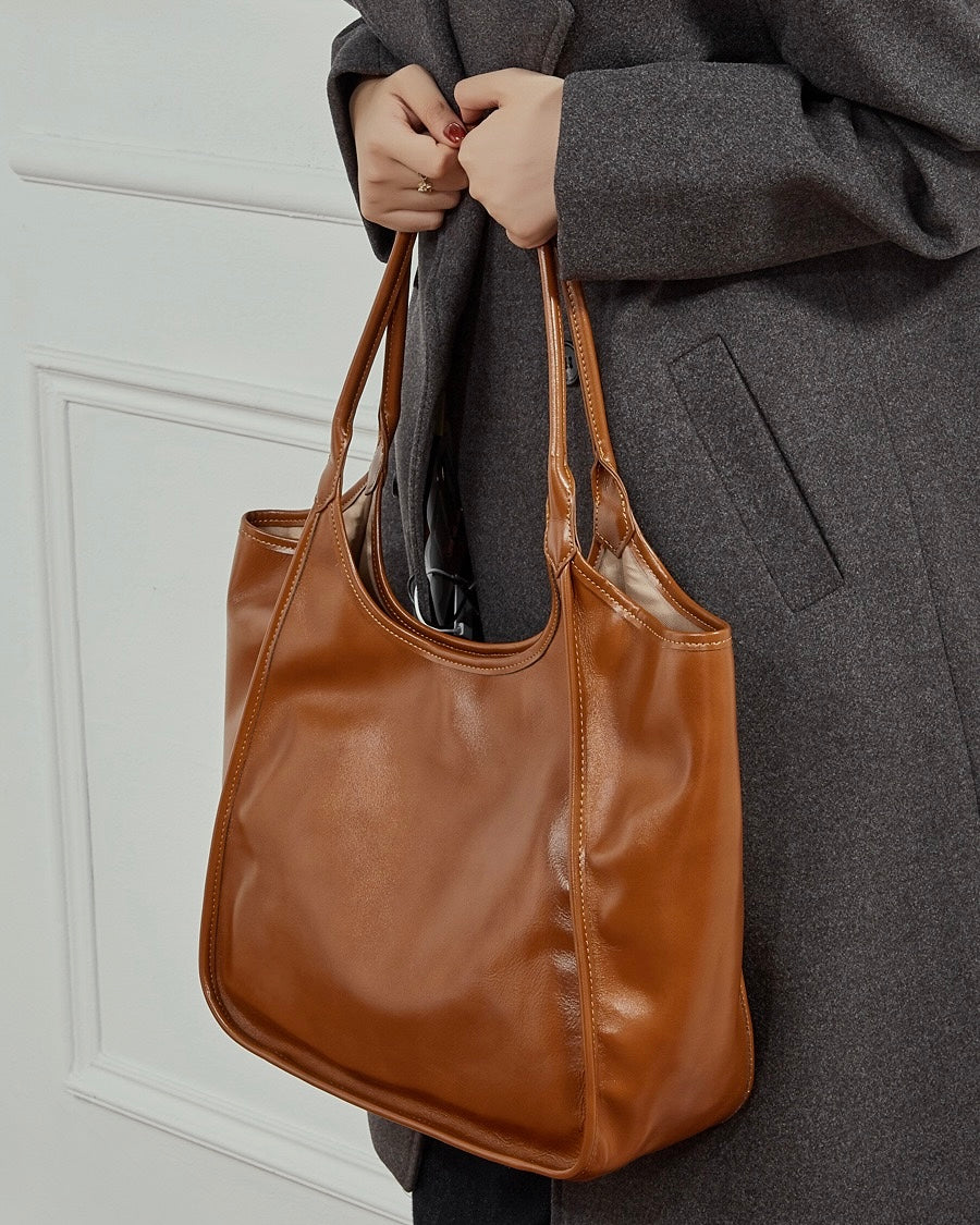Women's Genuine Leather Extra Large Retro Tote Bag