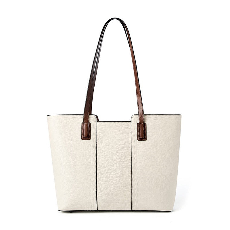 Women's Genuine Leather Large Capacity Tote Shoulder Bag