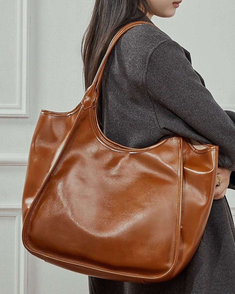 Women's Genuine Leather Extra Large Retro Tote Bag