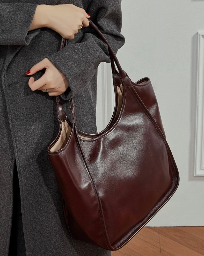 Women's Genuine Leather Extra Large Retro Tote Bag