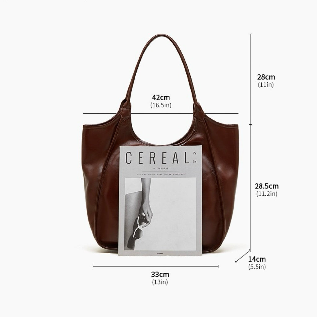 Women's Genuine Leather Extra Large Retro Tote Bag
