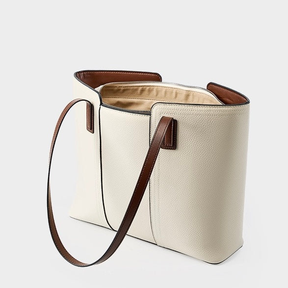 Women's Genuine Leather Large Capacity Tote Shoulder Bag