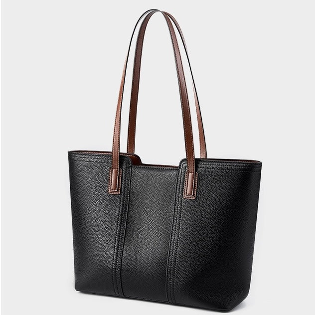 Women's Genuine Leather Large Capacity Tote Shoulder Bag