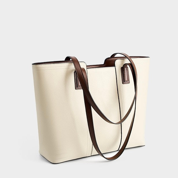 Women's Genuine Leather Large Capacity Tote Shoulder Bag