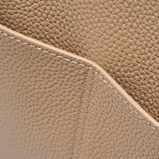 Women's Genuine Leather Color Block Bucket Crossbody Handbag