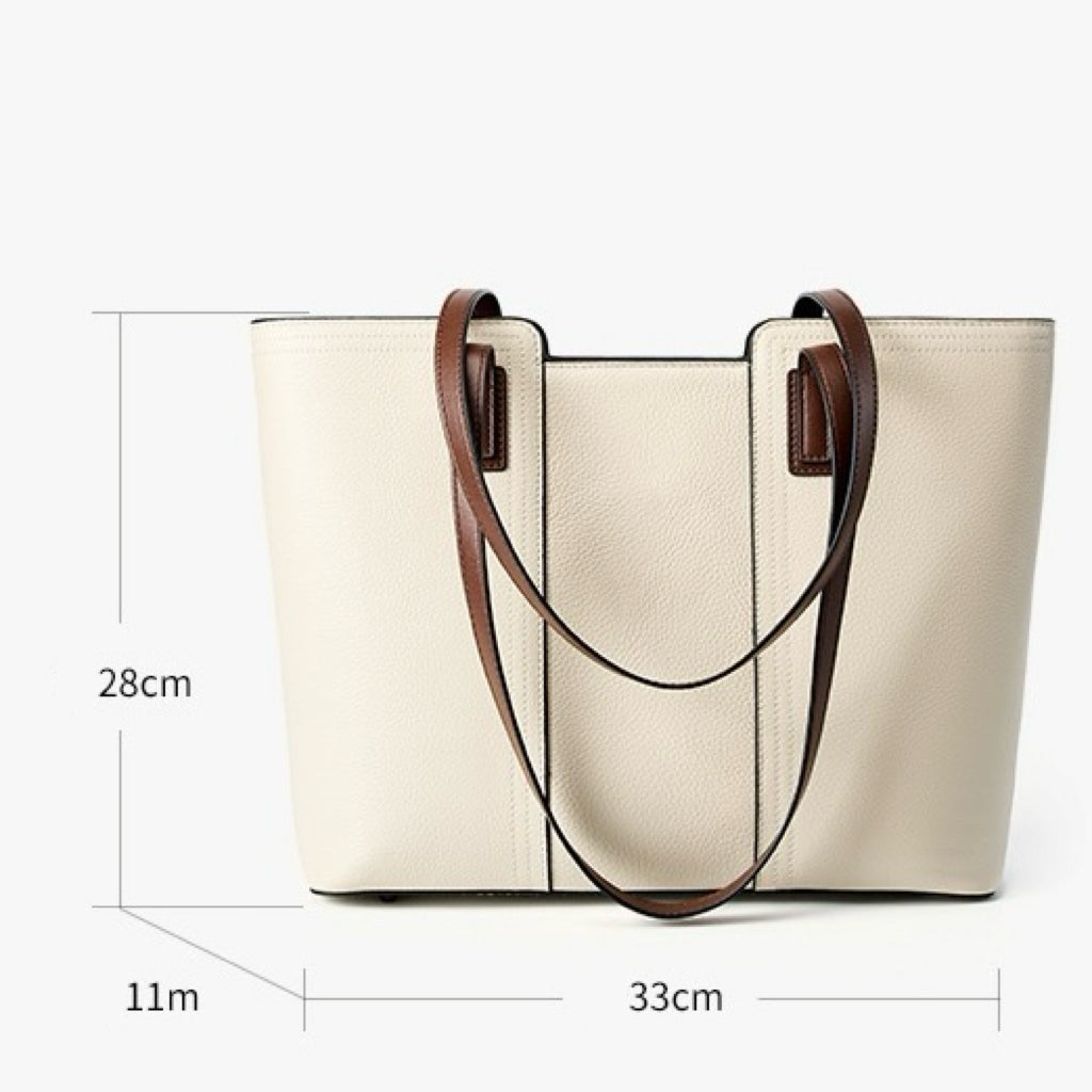 Women's Genuine Leather Large Capacity Tote Shoulder Bag