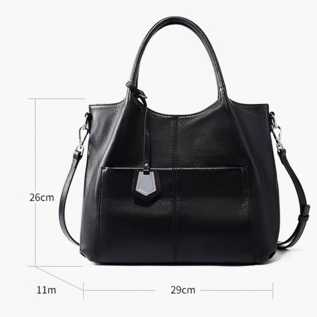 Women's Genuine Leather Large Capacity Tote Shoulder Bag