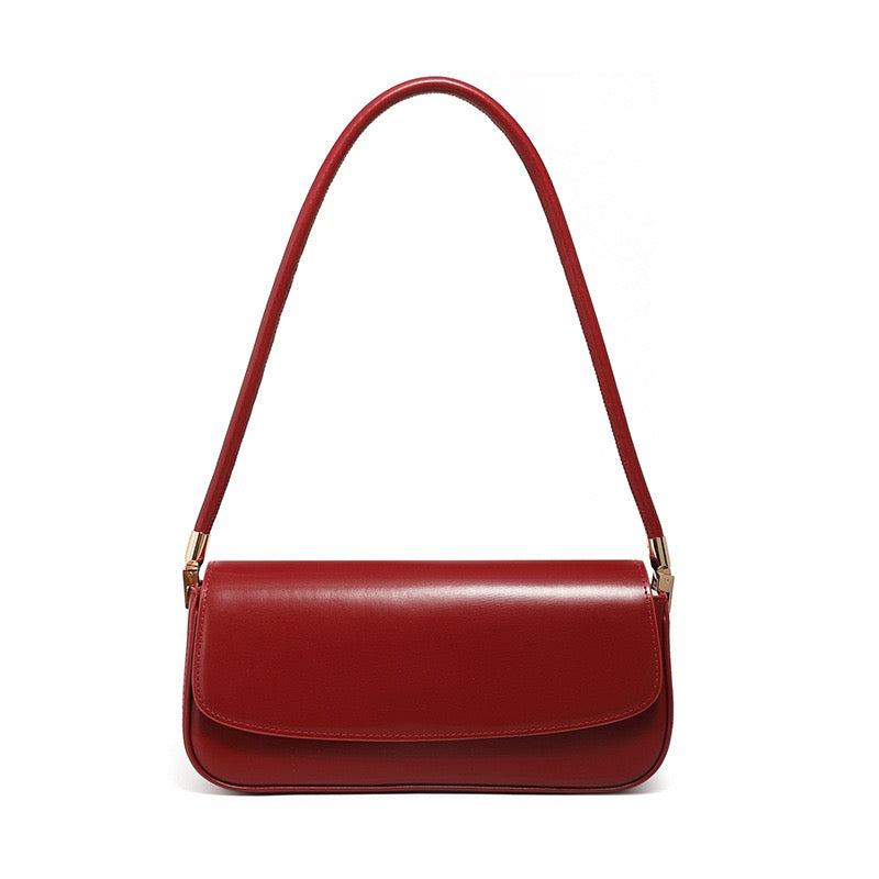 Women's Genuine Leather Minimalist Saddle Tote Bag