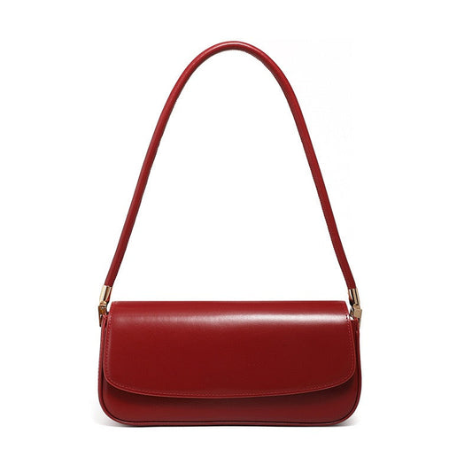 Women's Genuine Leather Minimalist Saddle Tote Bag