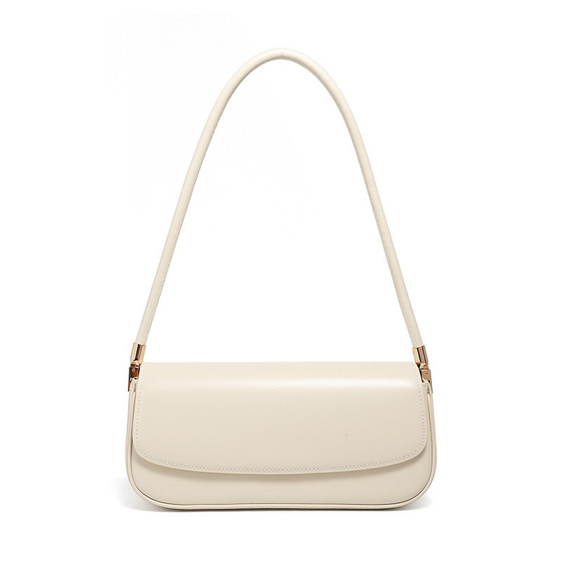 Women's Genuine Leather Minimalist Saddle Tote Bag
