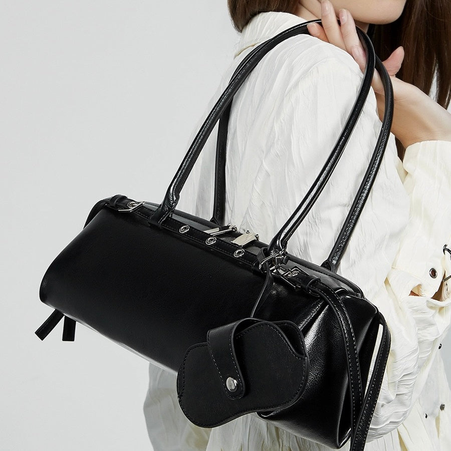 Women's Genuine Leather Vintage Biker Belt Shoulder Bag